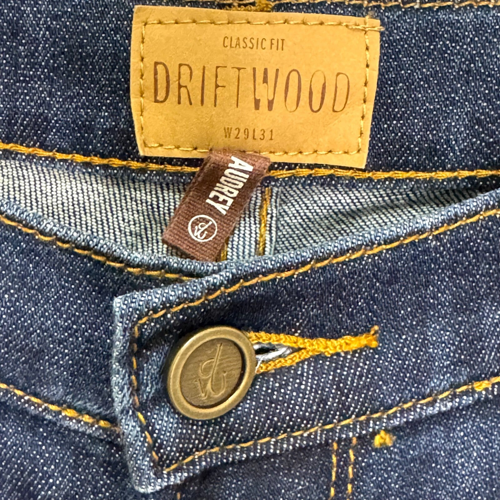 Driftwood Audrey Jeans Women's Size 29 Straight Fit Blue Denim Stretch Sundance