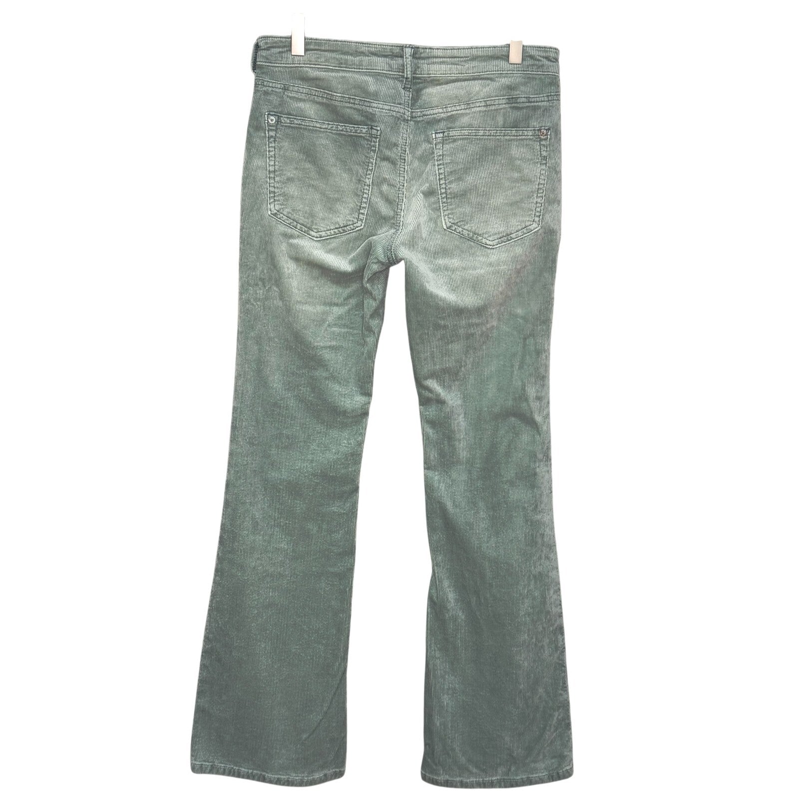 Anthropologie Pilcro The Icon Corduroy Jeans Pants Size 27 Green Flare Low Rise
