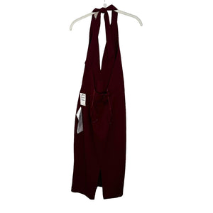 Dress The Population Vanessa Cocktail Midi Dress Burgundy Size Medium NEW $168