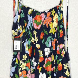 Kate Spade Romper Cover Up Womens Medium Blazer Floral Sleeveless Tassel Dress