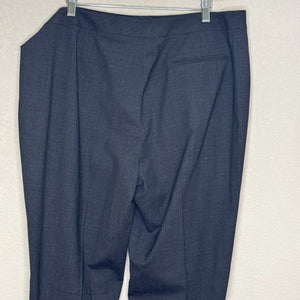 Lafayette 148 New York Wool Blend Tapered Dress Pants Size 16 Smoke Gray NEW