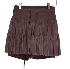 Popflex Skort Womens Medium Athletic Ruched Mesh High Rise Magical Skirt