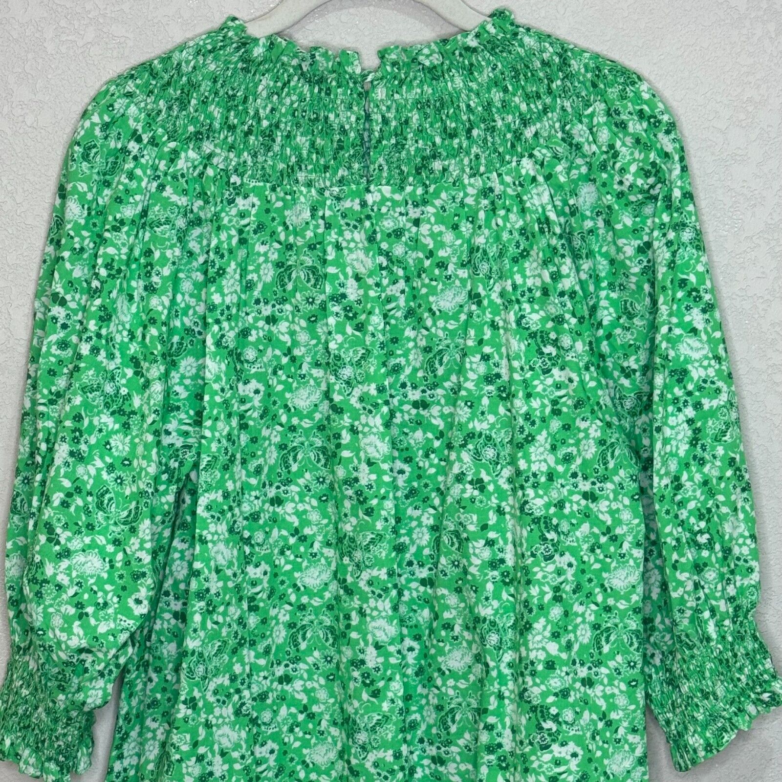 Tuckernuck RIXO London Green Meadow Ditsy Azalea Smocked Mini Dress Size XS