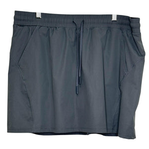 Title Nine Switchback Ultralight Skort Large Gray Athletic Drawstring Pockets