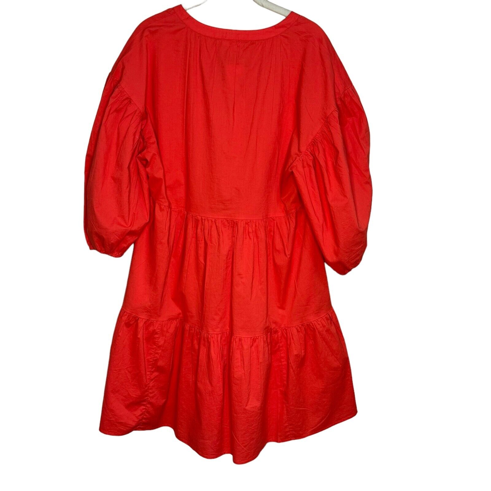 Sundry For Evereve Coral The Anywhere Tiered Dress Size Medium NEW $138