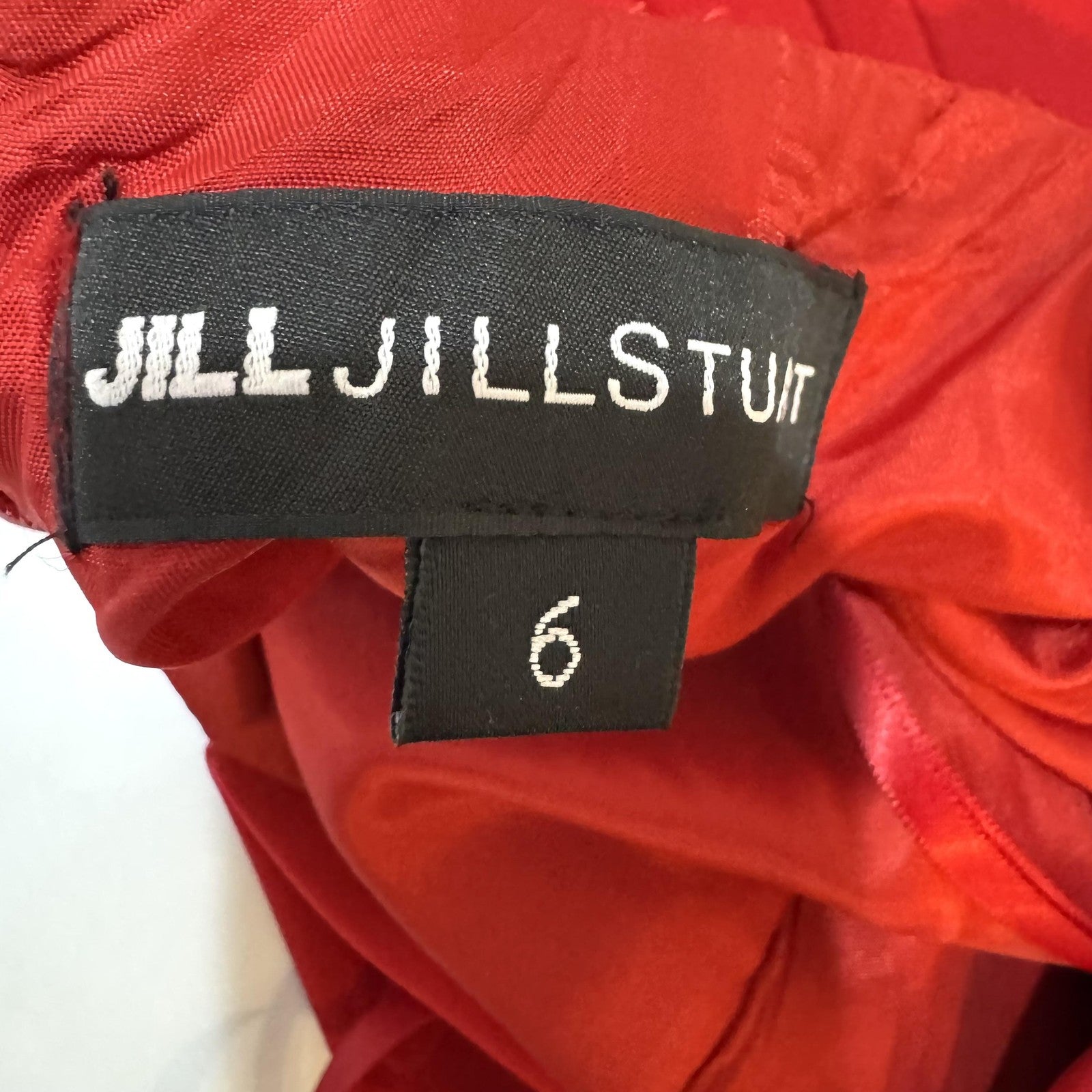 Jill Jill Stuart Dress Womens 6 Red Halter Gown Open Back V Neck Formal 4S1278