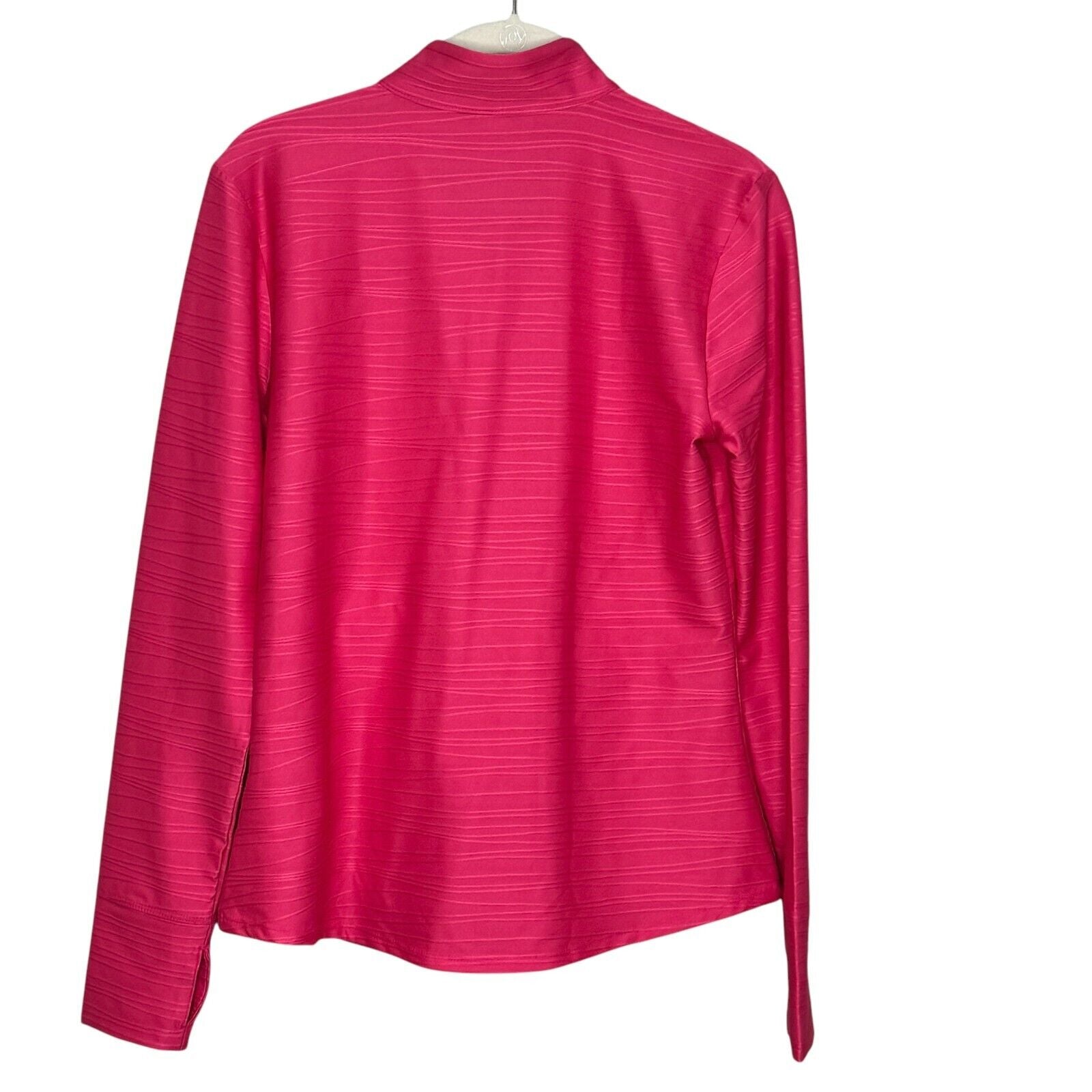 Tommy Bahama Zip Pullover Top Size Small Hot Pink Golf Tennis Pickleball