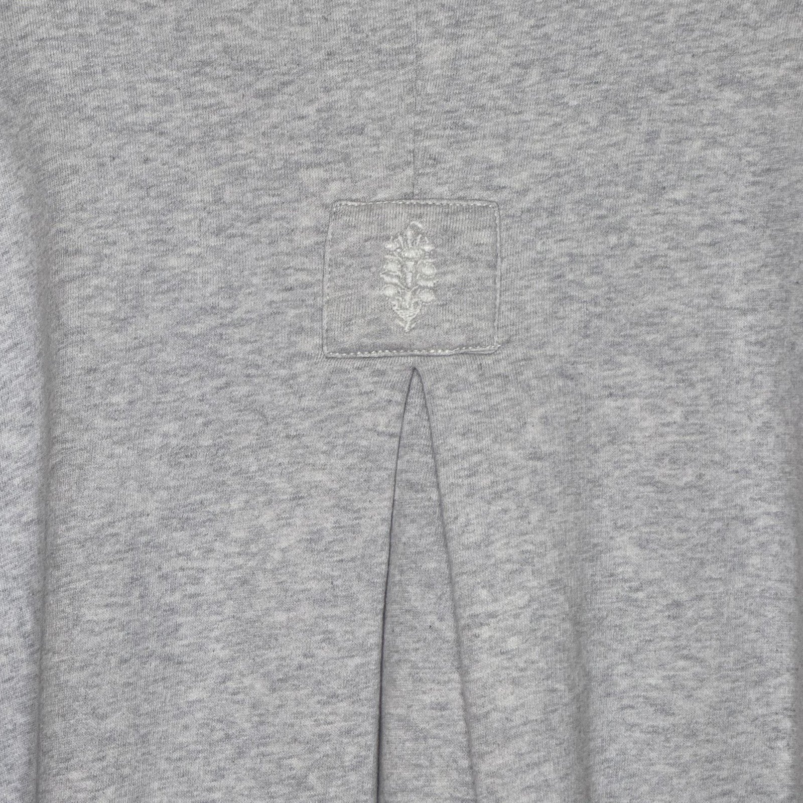 FP Movement Free People Half Court Sweatshirt Large Gray Half Zip Contrast