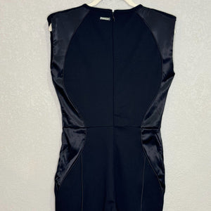 Manier De Voir NEW Black Satin Contour Flared Jumpsuit Size 8