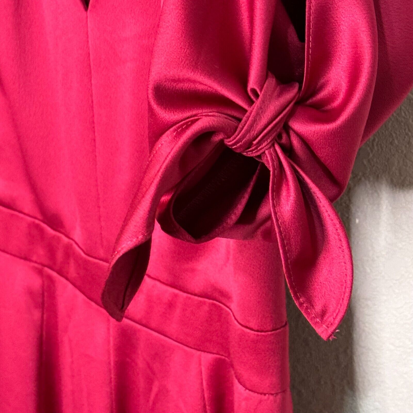 Gal Meets Glam Pink Debbie Butter Satin Fit & Flare Dress Size 4