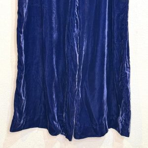 By Anthropologie Blue Wide-Leg Velvet Pants Size 6