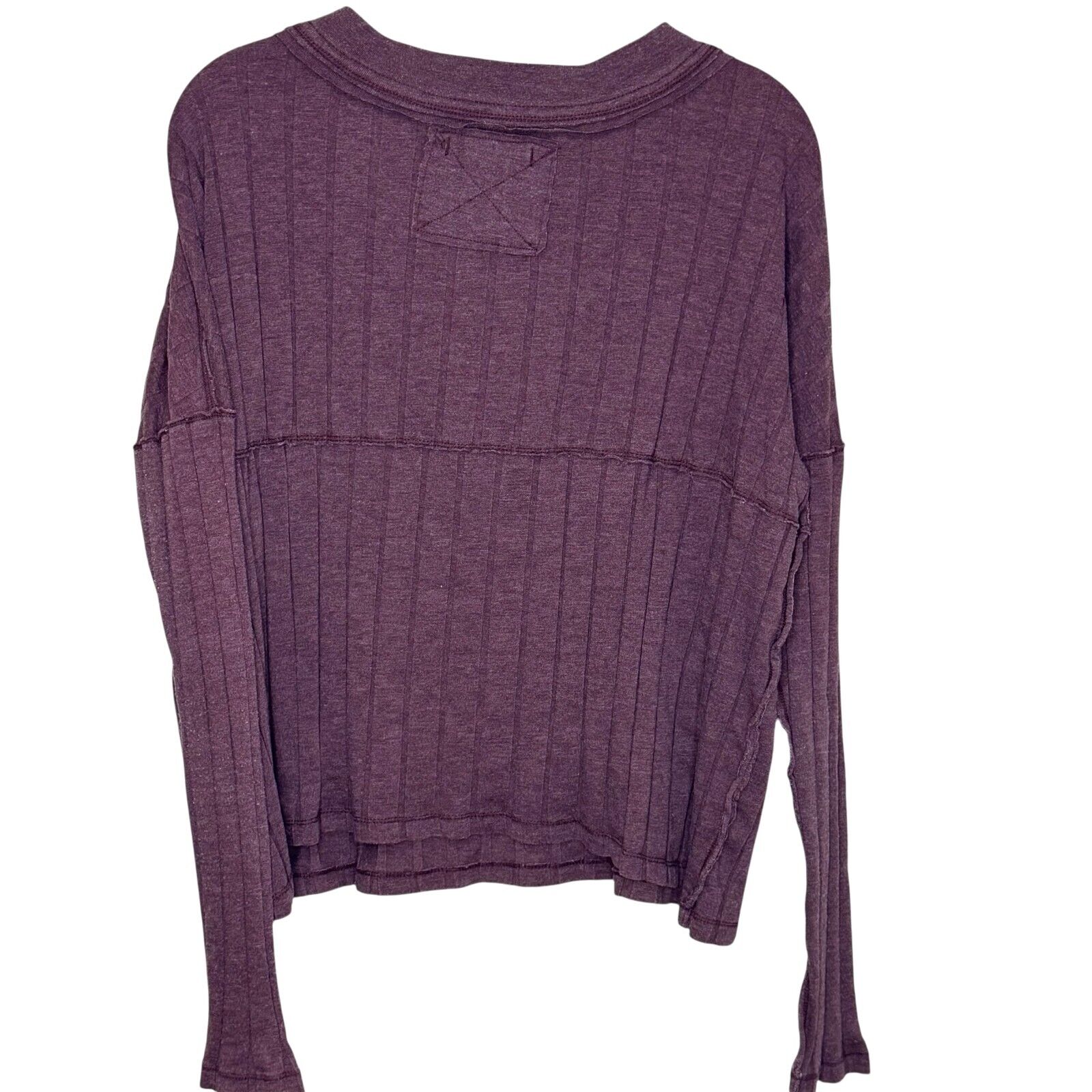 We The Free People In The Mix Henley Top Size XS Purple Magic Berry