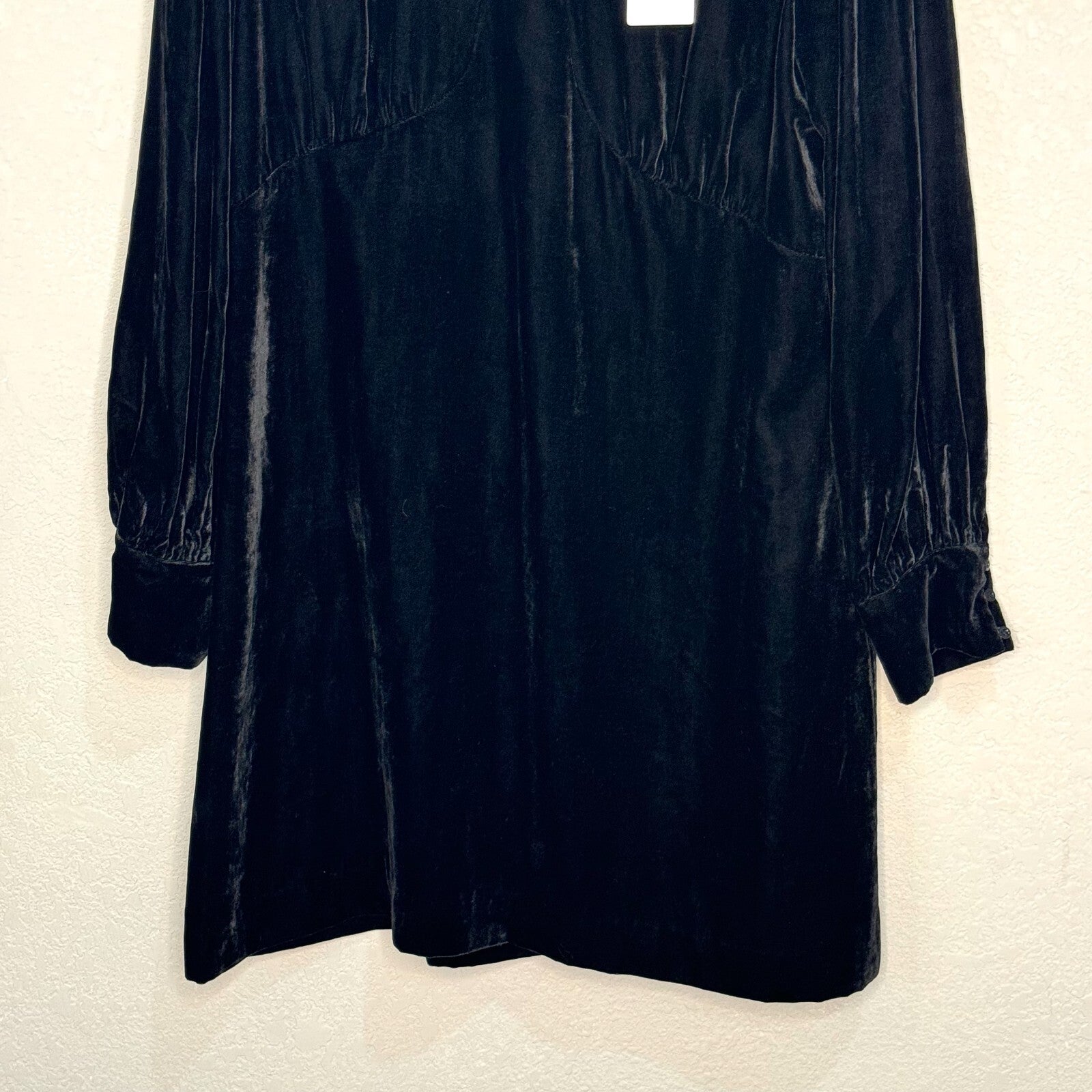 REISS NEW Bianca Black Velvet Mini Dress US Size 10 $345