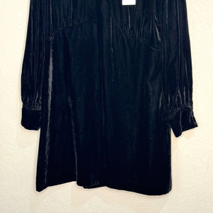 REISS NEW Bianca Black Velvet Mini Dress US Size 10 $345