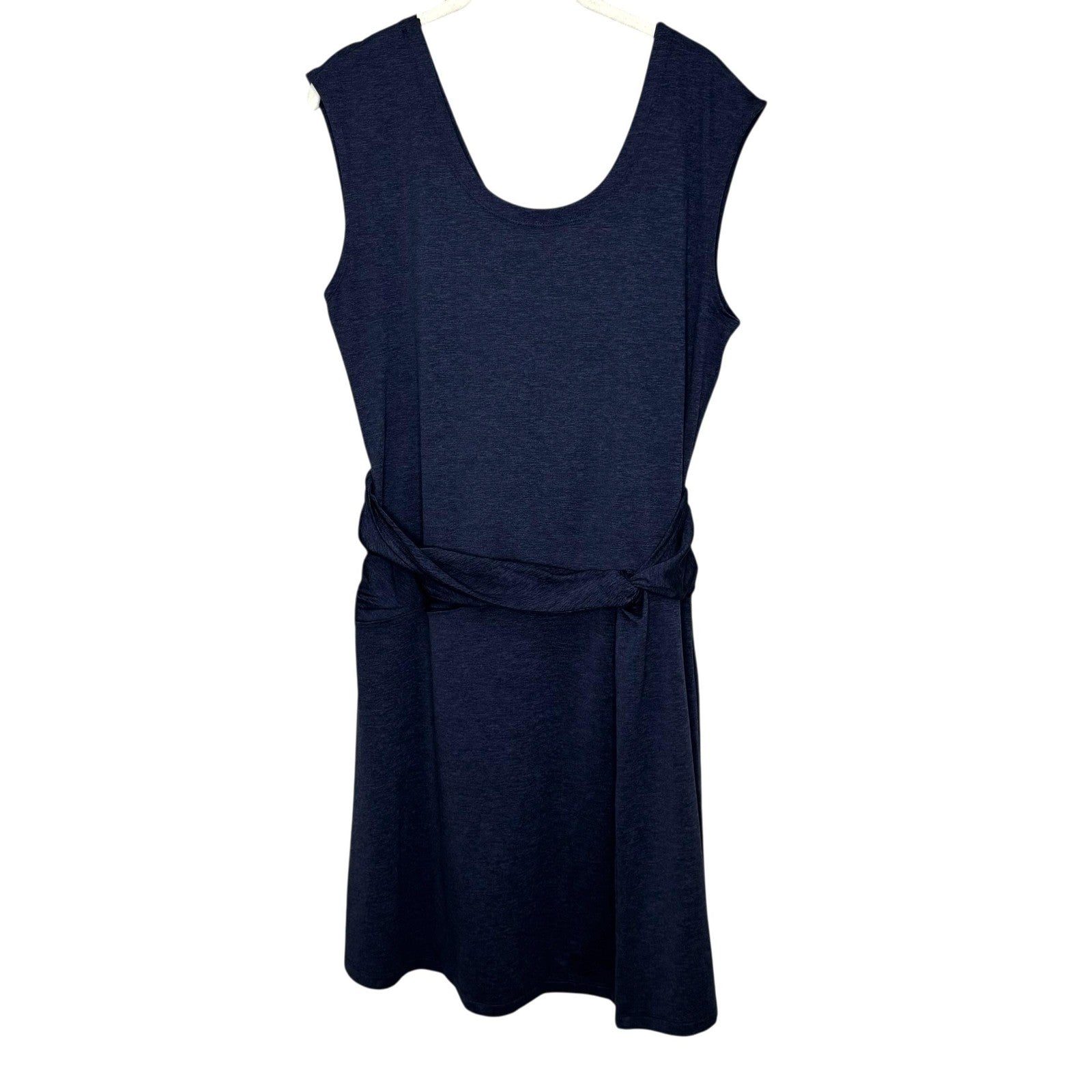 Patagonia Dress Womens Large Blue Nena Wrap Tank Sleeveless Summer Travel Lined