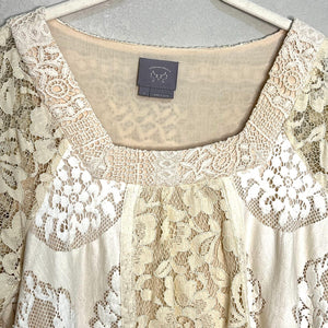 Anthropologie Vanessa Virginia Prosody Lace Blouse Size Large