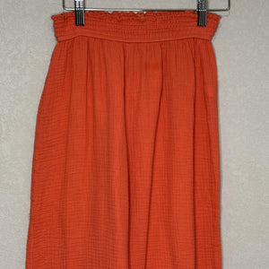 Marine Layer Pants Womens Medium Orange Gauze Wide Leg Flowy Elastic Waist 14193