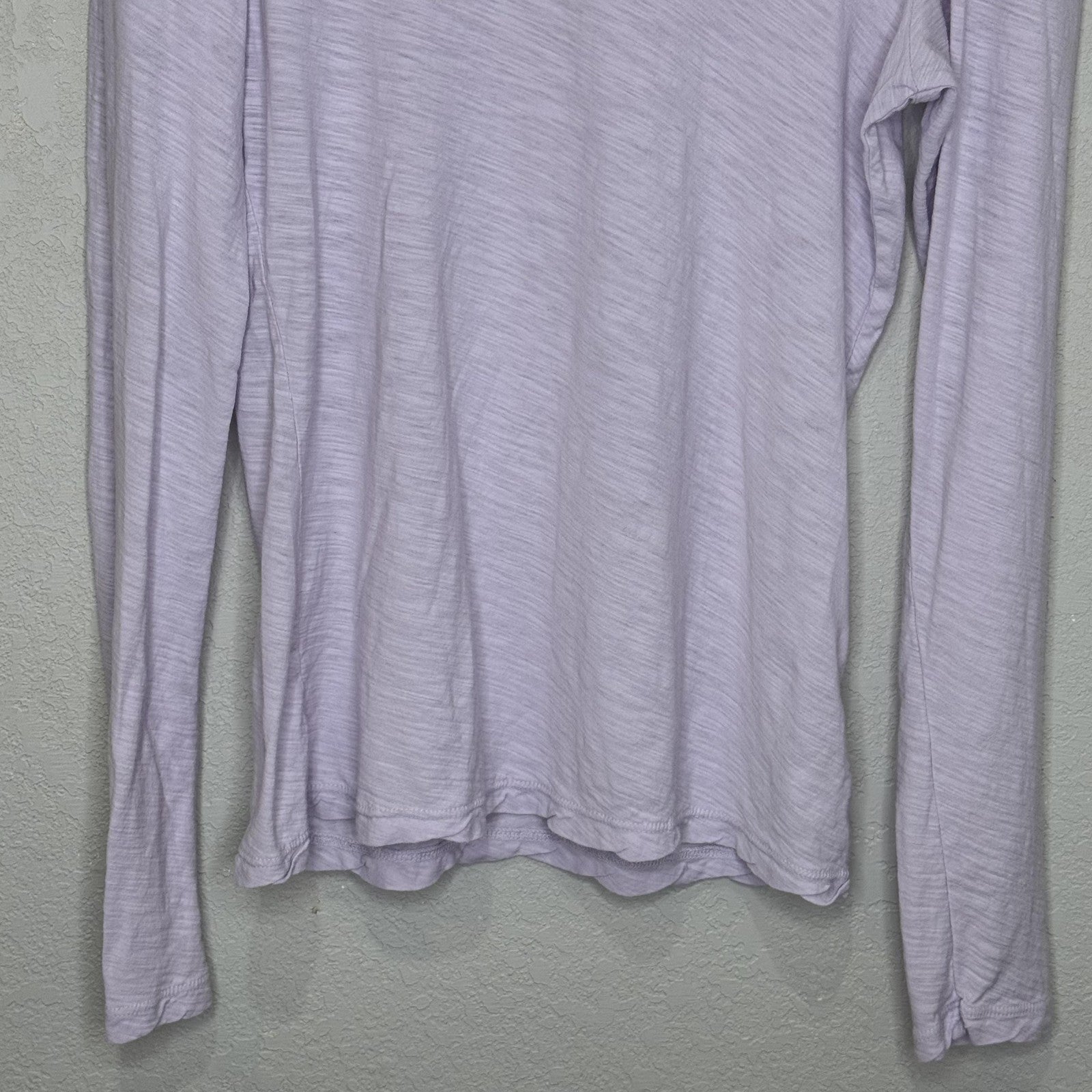 James Perse Long Sleeve Shirt Womens Medium Lilac Supima Cotton Slub Made USA