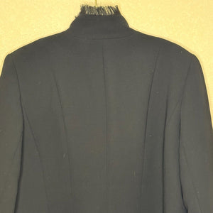 Soft Surroundings Stratford Twill Jacket Size Medium Black Military Buttons