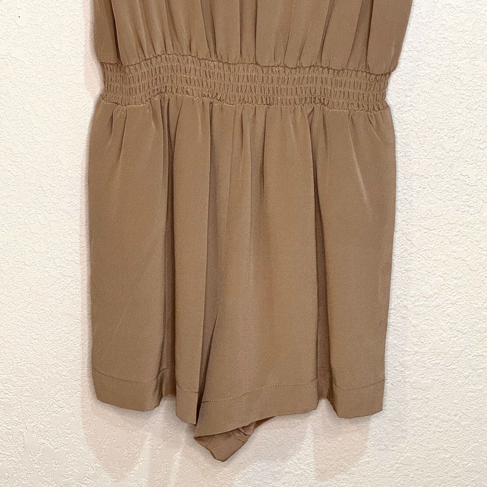 CAMI NYC Brown Lace V-Neck One-Piece Shorts Romper Size XS NEW $253