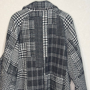 Urban Outfitters NEW Mens Black Plaid Coat Size Large $169