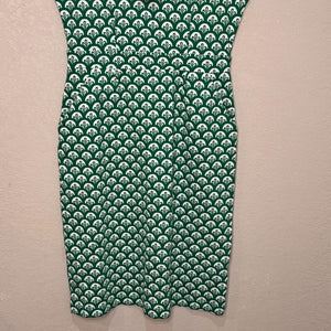 Boden Florrie Floral Jersey Dress Size US 8 L Green Tambourine Foliage Geo NEW