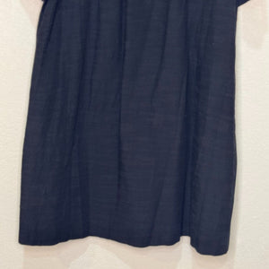 Madewell Pleated Button-Front Shift Dress Size XXL Black Lined