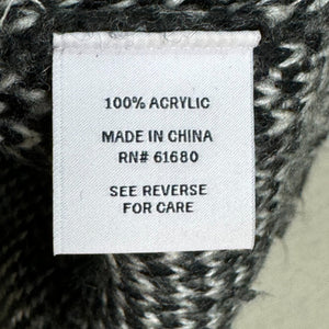 525 America Sweater Size Small Black White V Neck Argyle Soft
