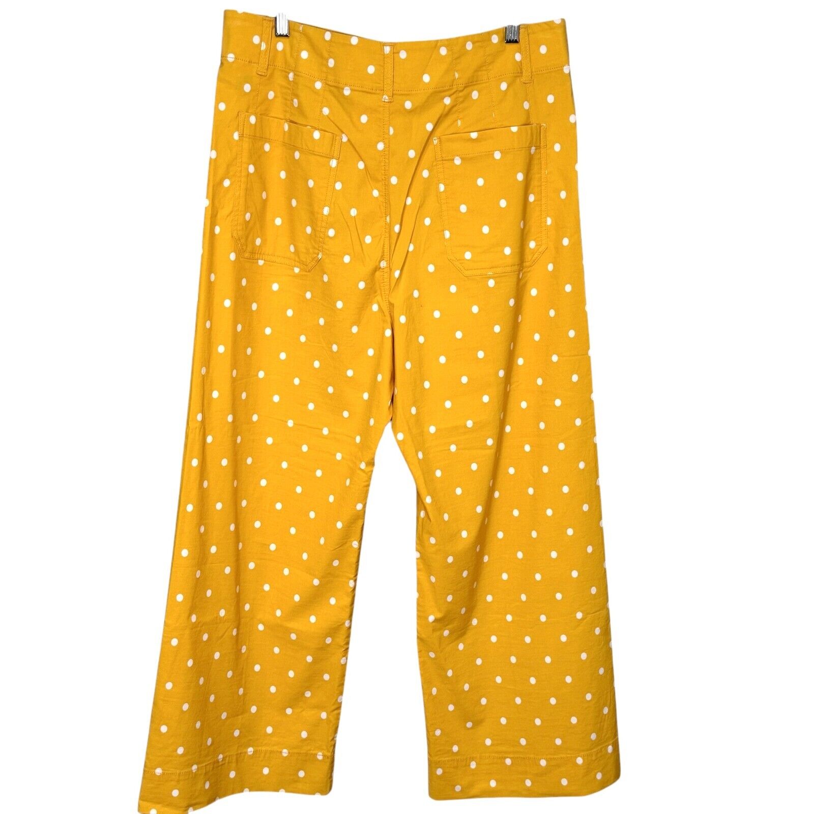 Anthropologie Maeve Colette Pants Size 32 NEW Yellow Gold Polka Dot