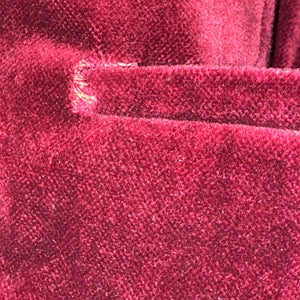 Gorsuch Ltd Blazer Womens 8 Burgundy Velvet Gold Buttons Made USA Lined Jacket