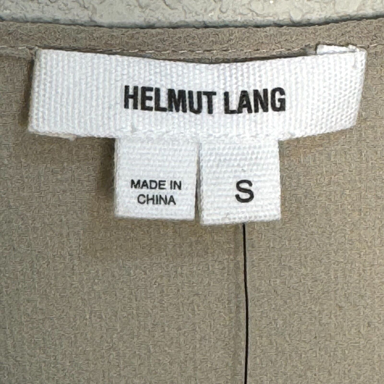 Helmut Lang Tank Tunic Silk Linen Viscose Black Beige V Neck Size Small NEW $265