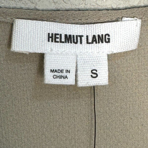 Helmut Lang Tank Tunic Silk Linen Viscose Black Beige V Neck Size Small NEW $265