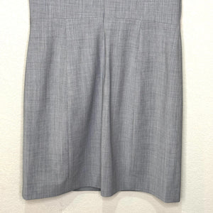 Theory Cassii Dress Size 6 Gray Melange Suiting Short Sleeve Wool Blend Career