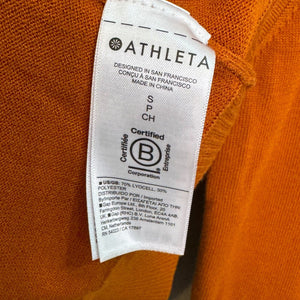 Athleta x Alicia Keys FoliageI Orange Hooded Intention Sweater Size Small $169