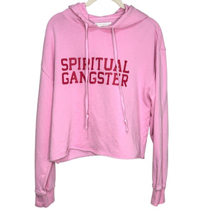 Spiritual Gangster Hoodie Size Medium Pink Logo Cropped