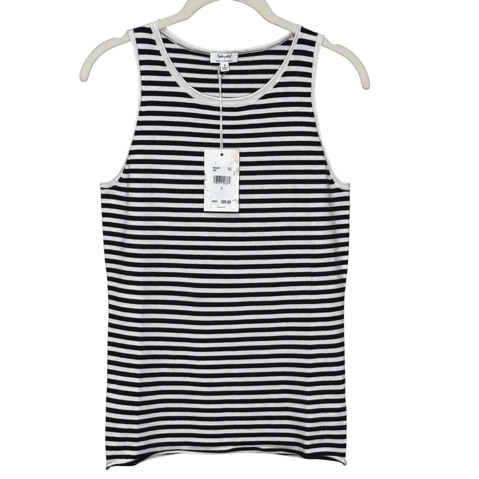 Splendid x CellaJaneBlog Striped Tank Size Small NEW Black White $88