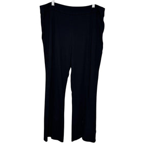 ME+EM Pants Womens 12 Black Side Zip High Rise Straight Pintuck Crease AW22T300