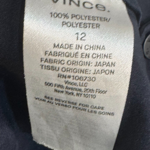 Vince Black Pants Size 12 Tapered Ankle Career Work Pant