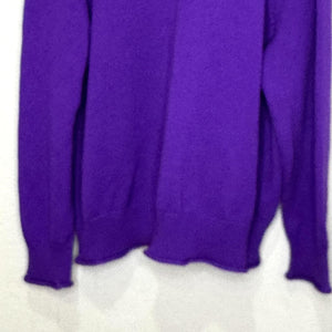 J.Crew Sweater Womens 2X Purple Cotton Ribbed Crewneck Drop Shoulder FA23 BS945