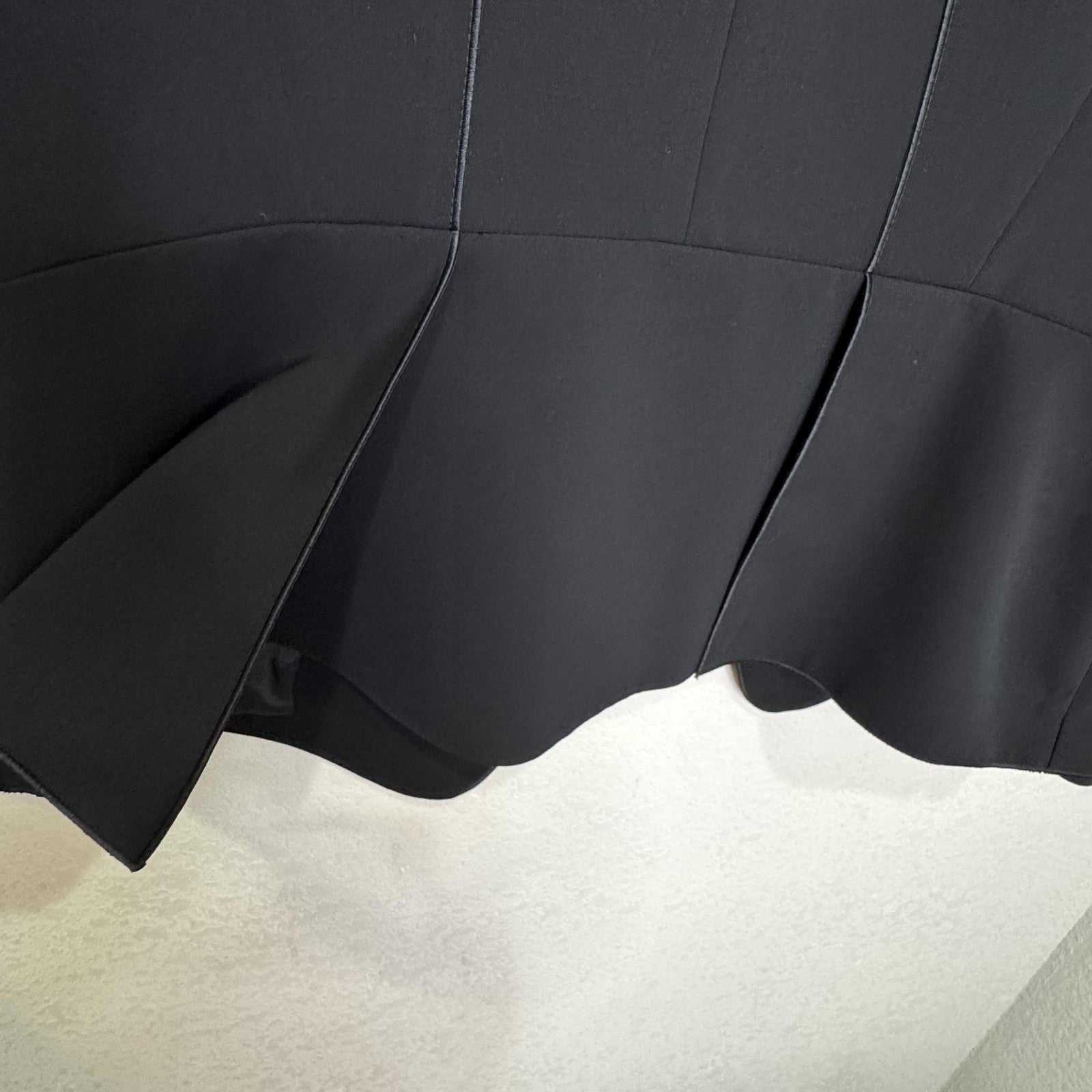 Lafayette 148 New York Open Blazer Size 10 Black Peplum Jacket Career Office