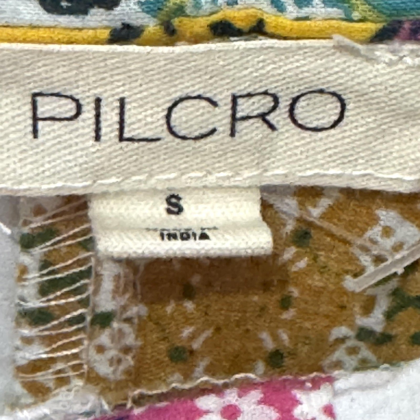 Anthropologie Pilcro Top Small Patchwork Button Front Boho Floral Quilt Tank