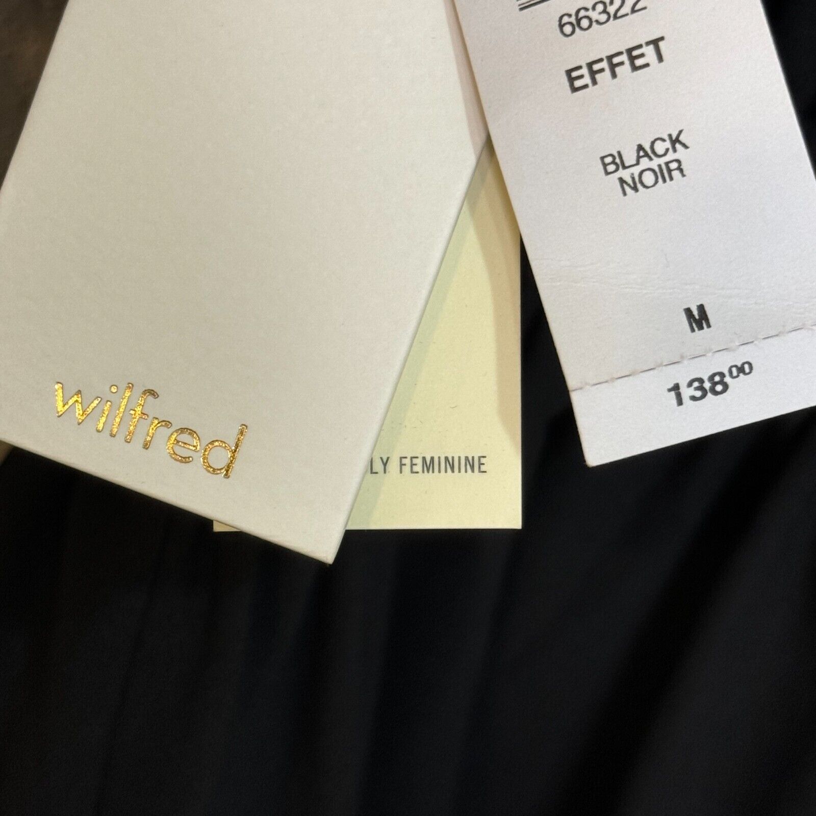 Aritzia Wilfred NEW Black Sleeveless Effet Dress Size Medium $138