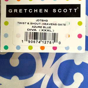 Gretchen Scott NEW Azure Blue Twist And Shout Heaven's Gate Dress Size XXXL