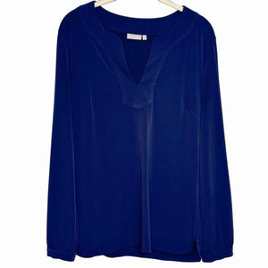 Ellie Kai Blue Jersey Popover Blouse Top Size 10