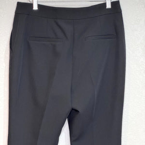 Milly NEW Black KJ Side-Slit Cropped Cady Pants Size 8 $299