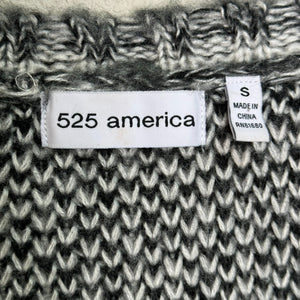 525 America Sweater Size Small Black White V Neck Argyle Soft