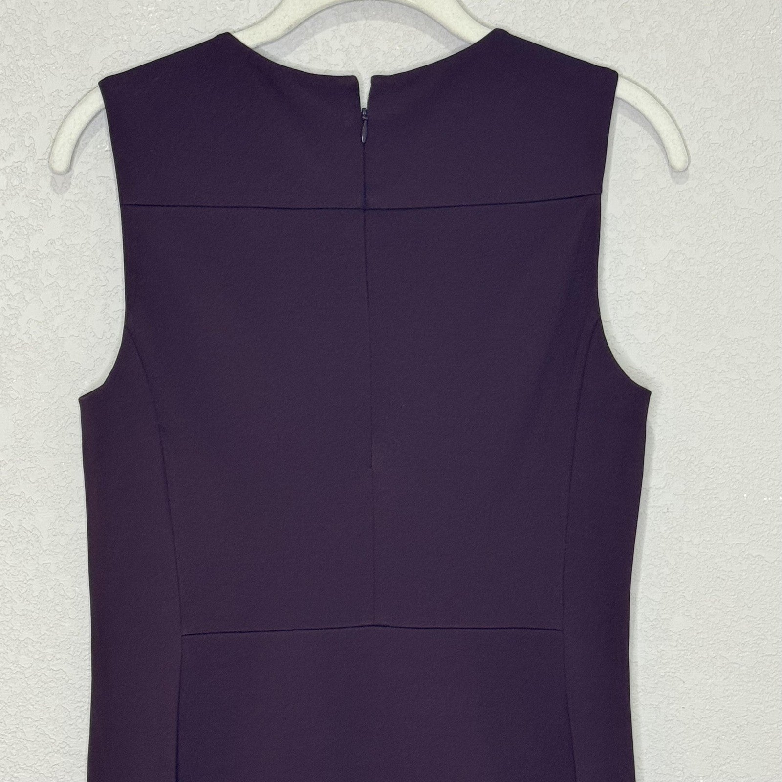 Diane von Furstenberg Dress Womens 8 Purple Sheath Stretch Sleeveless Career