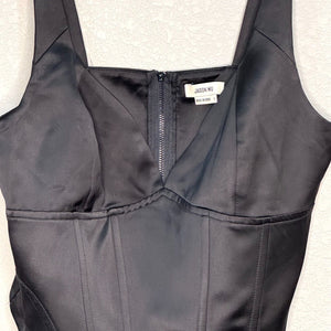 Jason Wu Black Satin Tank Corset Top Size Large NEW $190