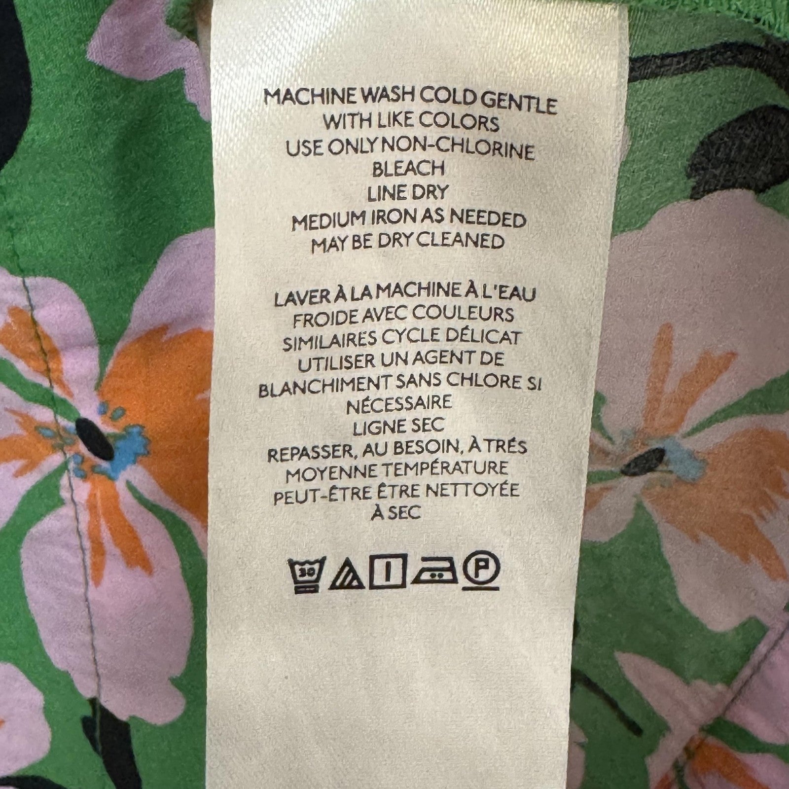Anthropologie Somerset Dress Large Floral Boho Mini Short Sleeve Pockets