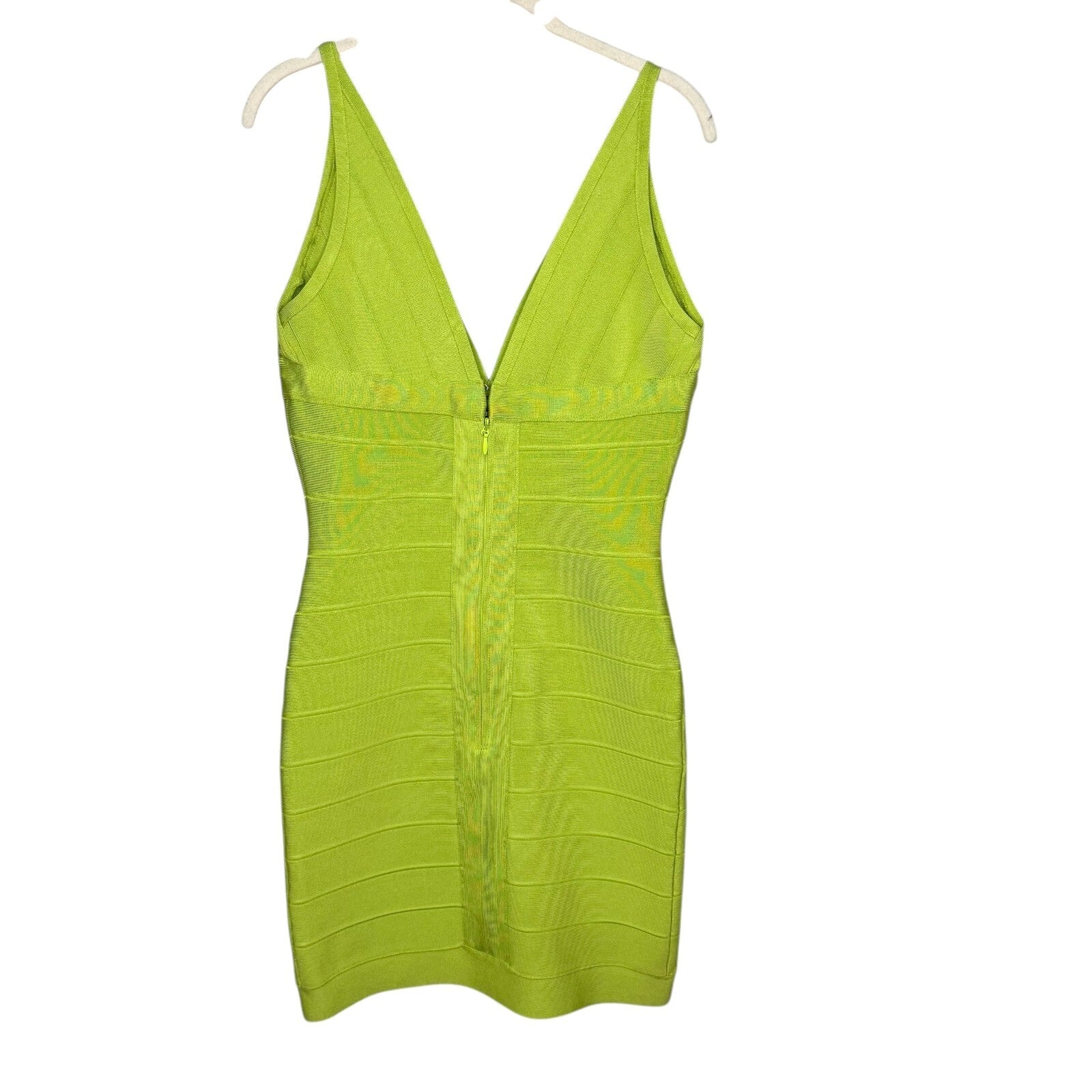 Herve Ledger Bandage Dress Size Large Lauren Lime Green $880